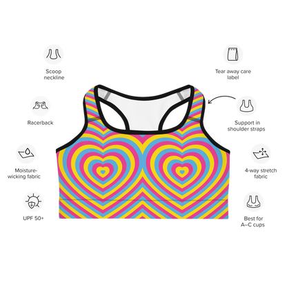 Pan Hearts Sports bra