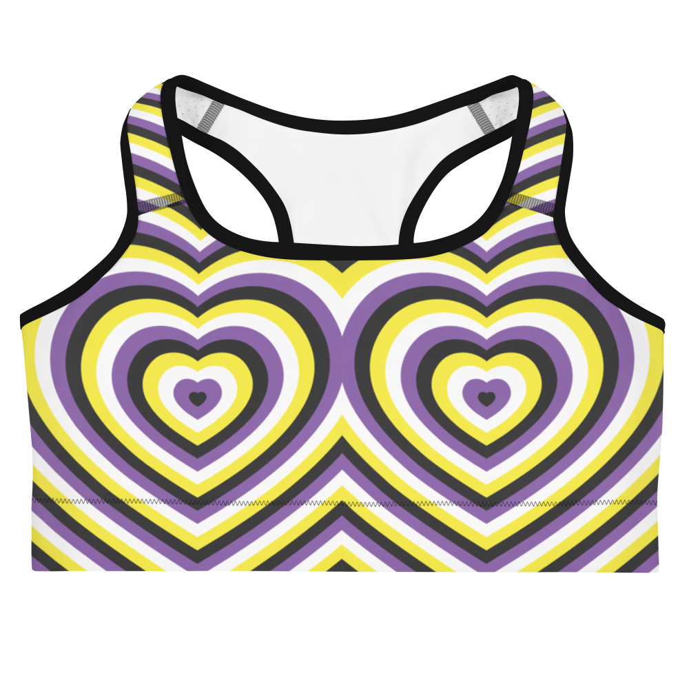 Enby Hearts Sports bra