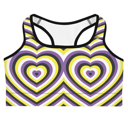 Enby Hearts Sports bra