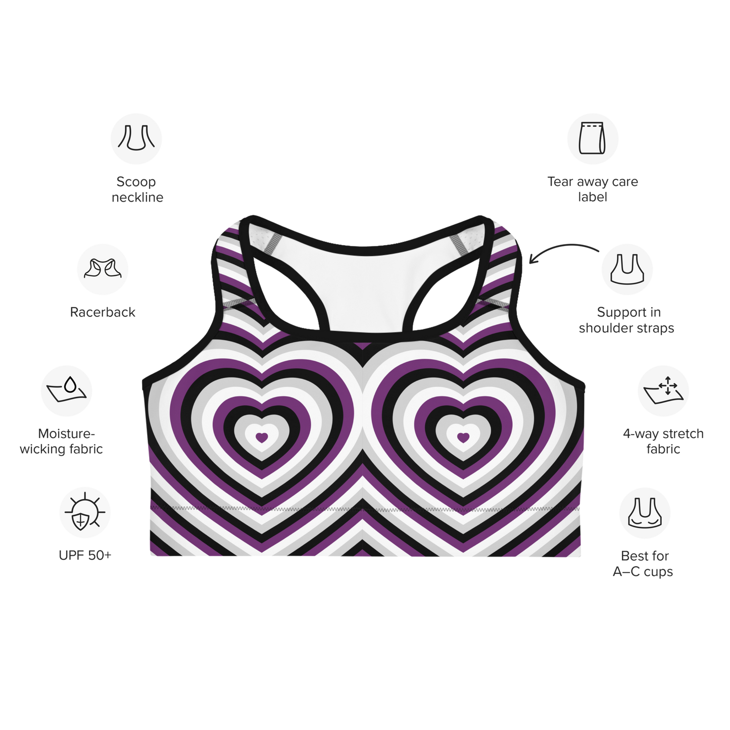 Ace Hearts Sports bra