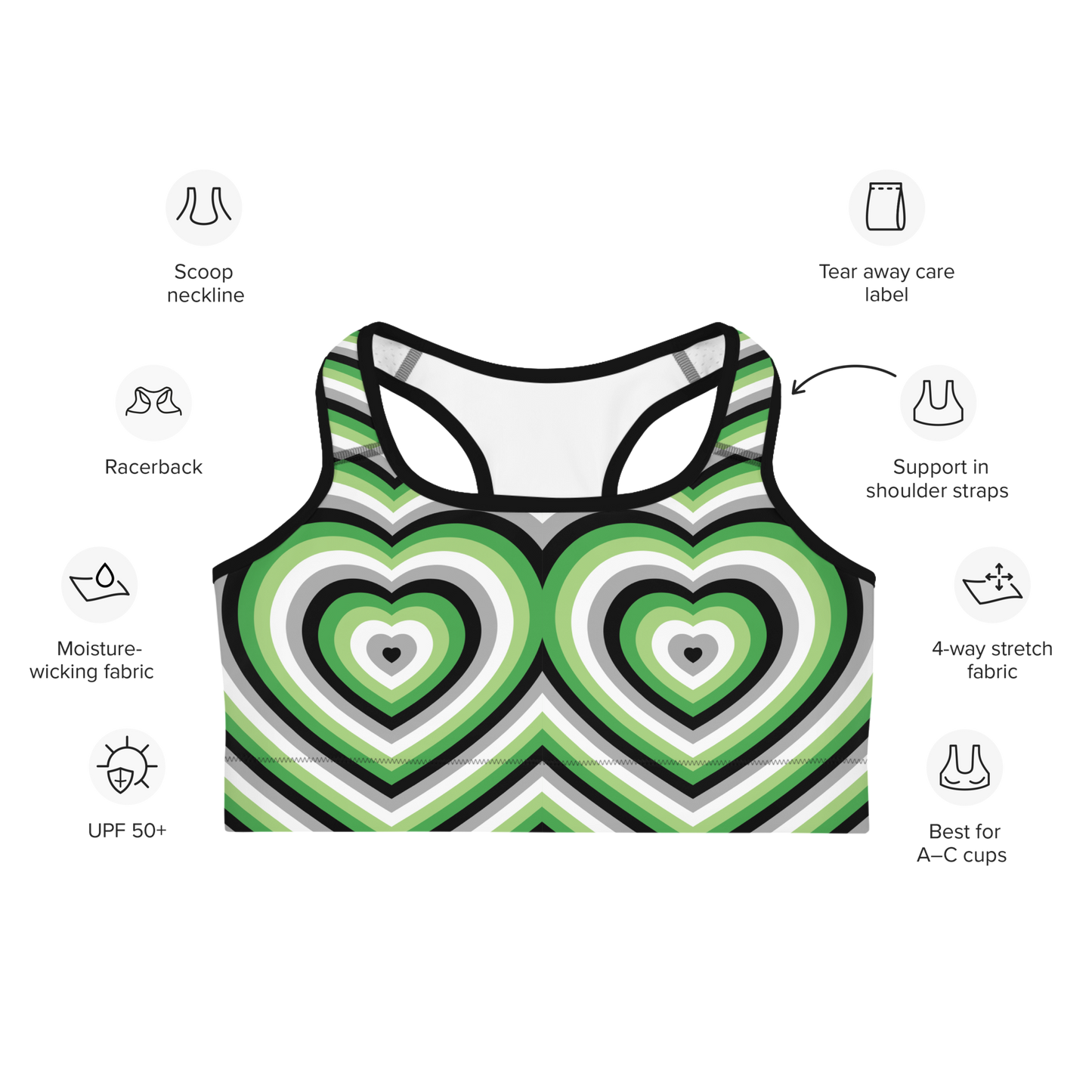 Aro Hearts Sports bra