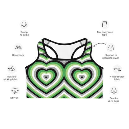 Aro Hearts Sports bra