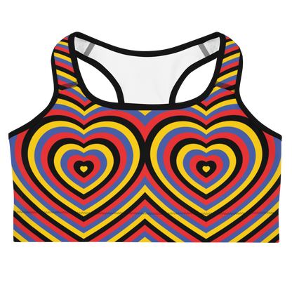 Poly Hearts Sports bra