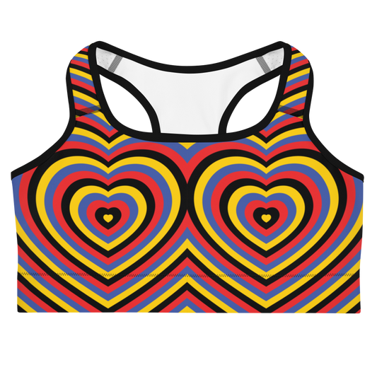 Poly Hearts Sports bra