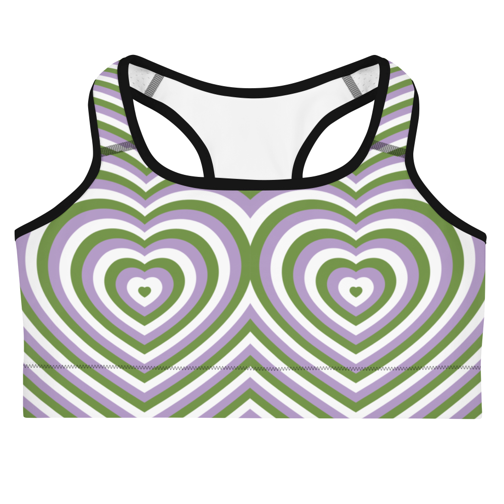 Genderqueer Hearts Sports bra