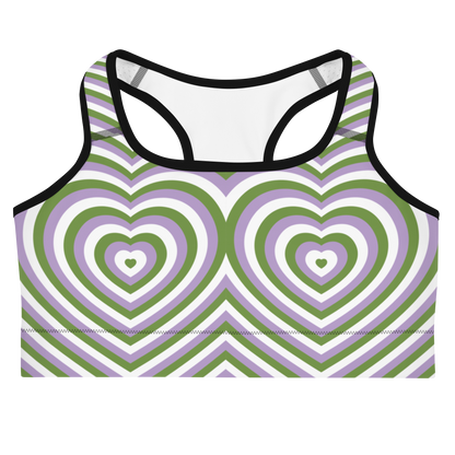 Genderqueer Hearts Sports bra