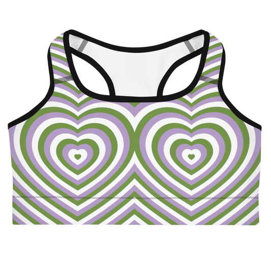 Genderqueer Hearts Sports bra