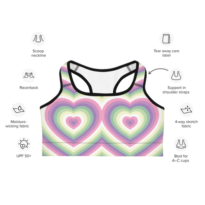 Genderfae Hearts Sports bra