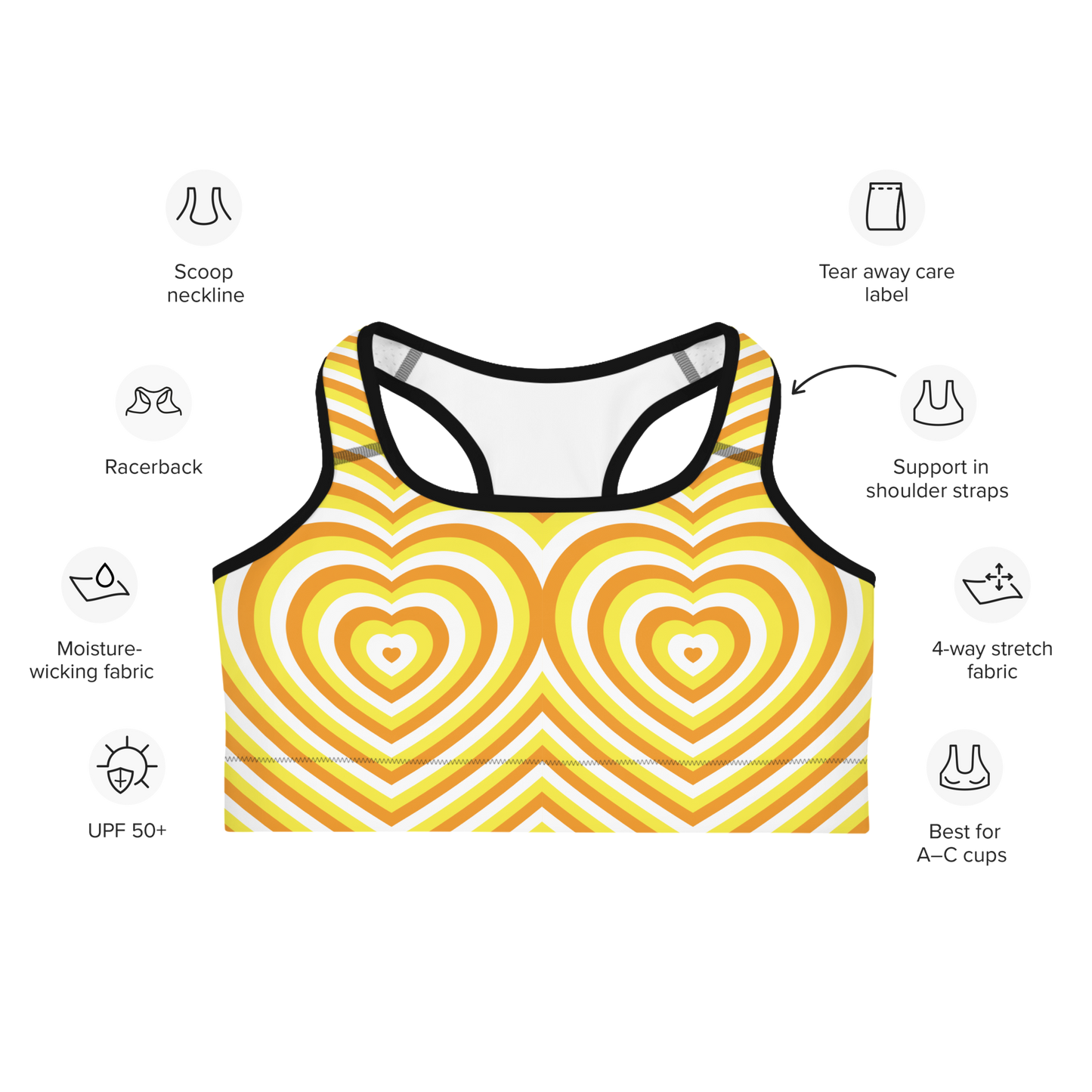 Maverique Hearts Sports bra