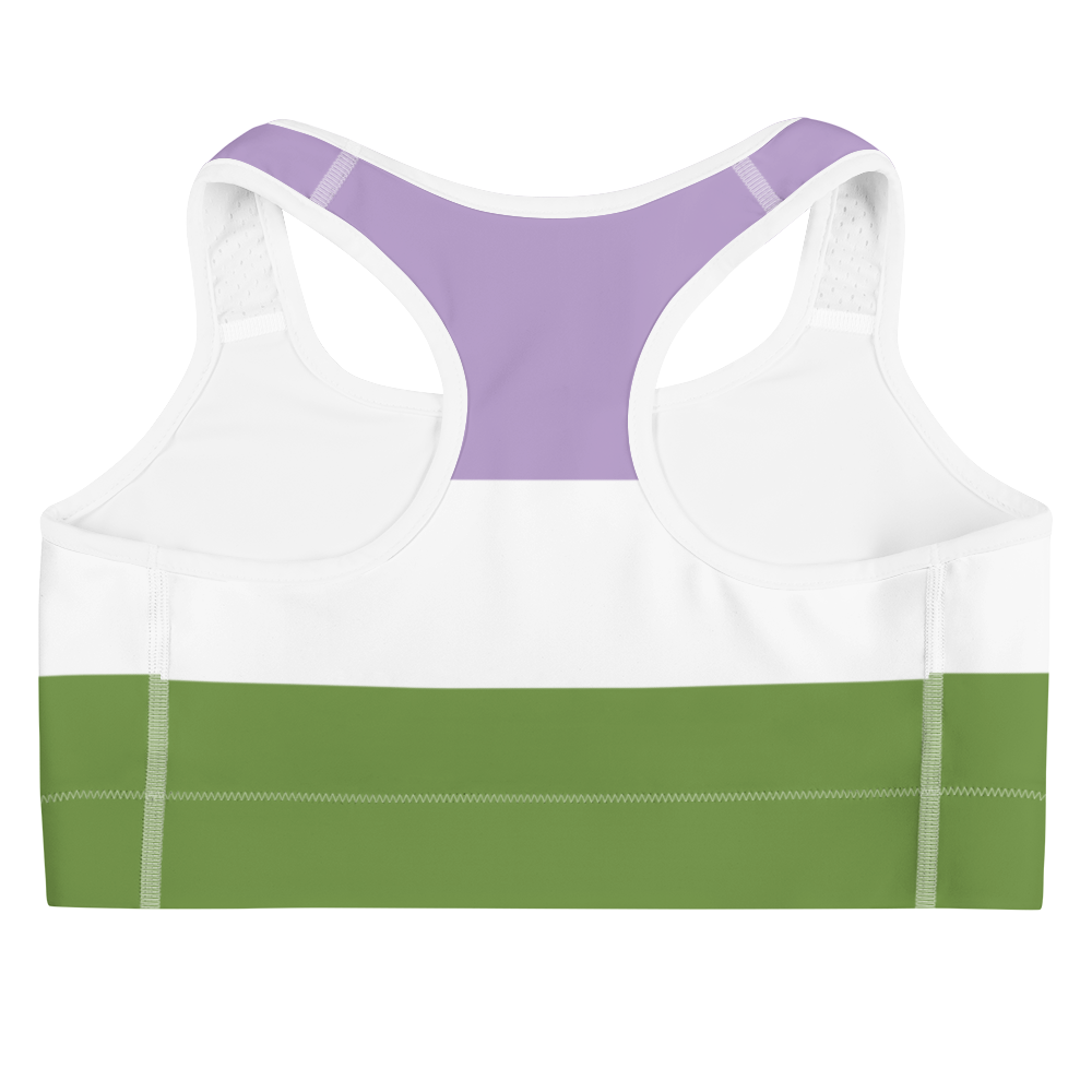 Genderqueer Pride Flag Sports bra