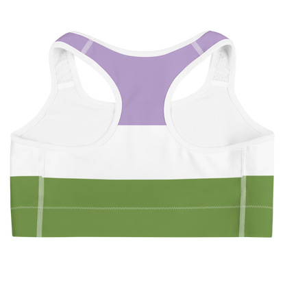 Genderqueer Pride Flag Sports bra