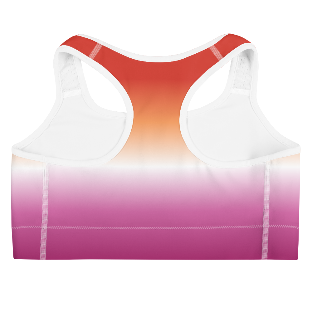 Lesbian Pride Gradient Sports bra