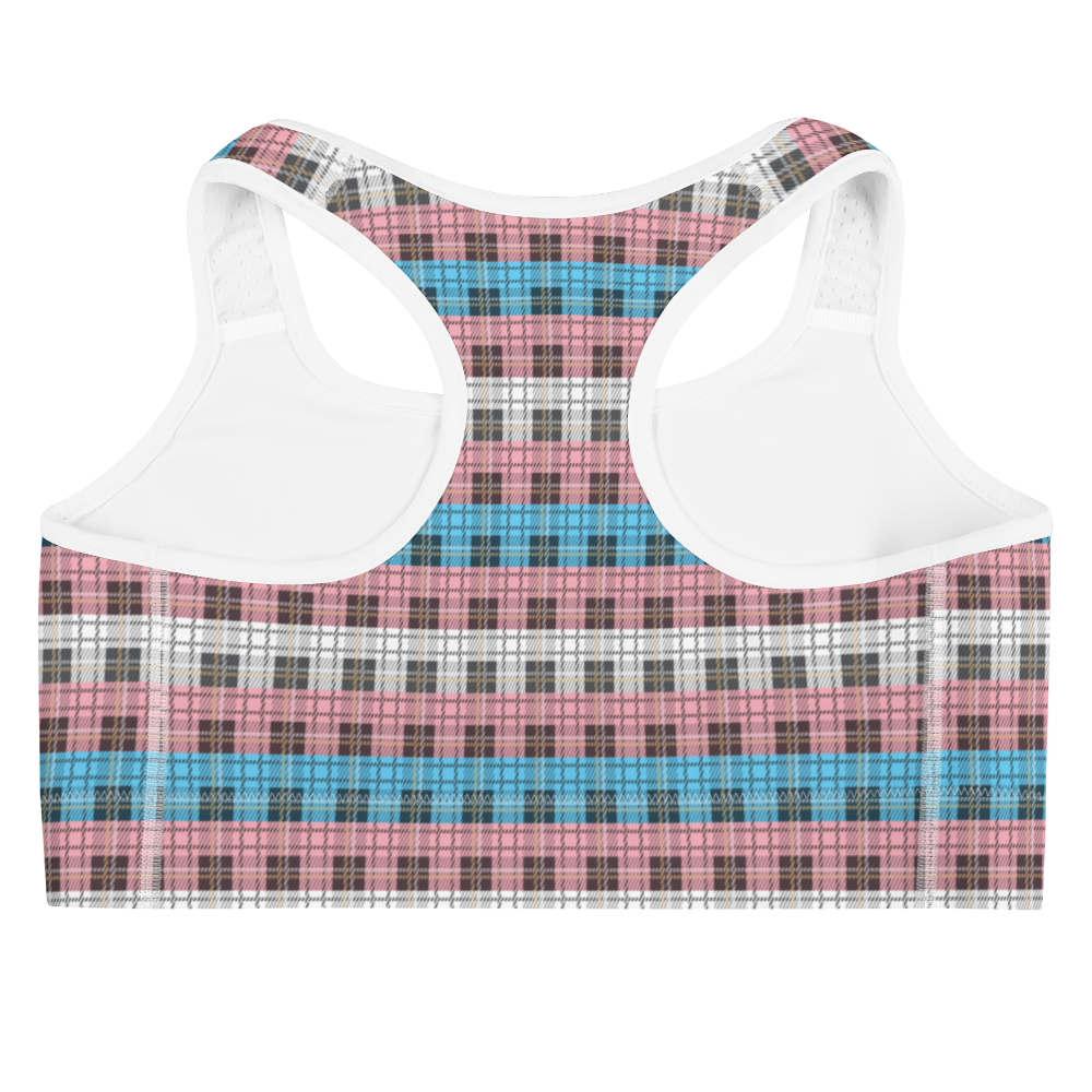 Trans Plaid Sports bra