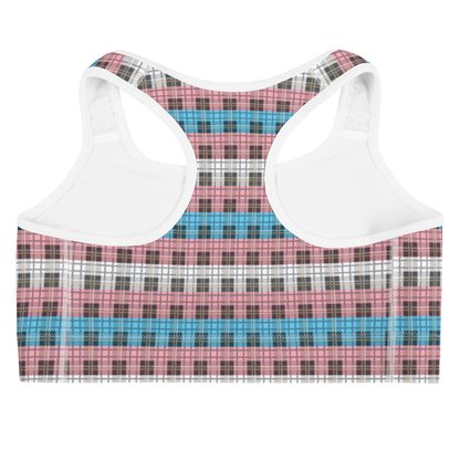 Trans Plaid Sports bra