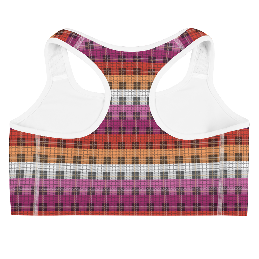 Lesbian Plaid Sports bra