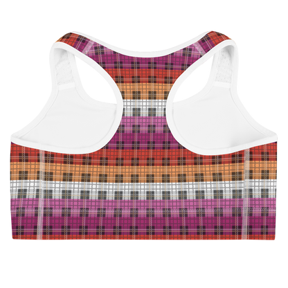 Lesbian Plaid Sports bra