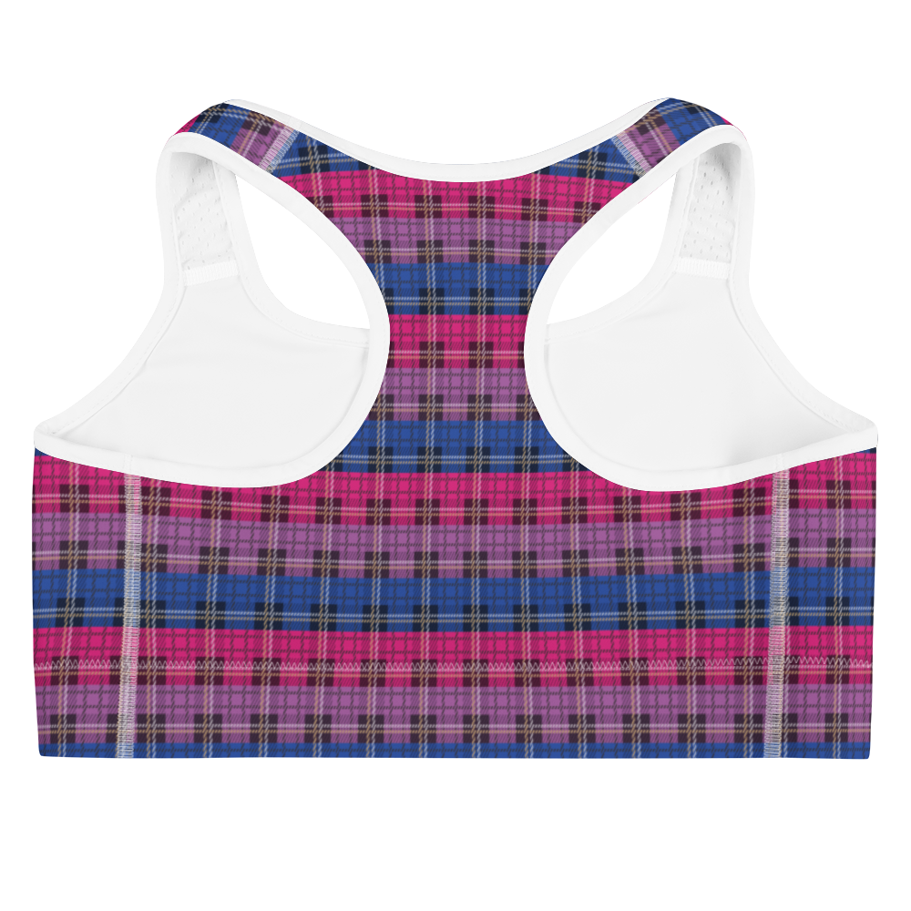 Bi Plaid Sports bra