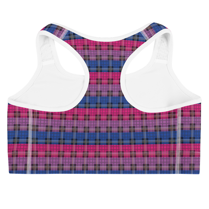 Bi Plaid Sports bra