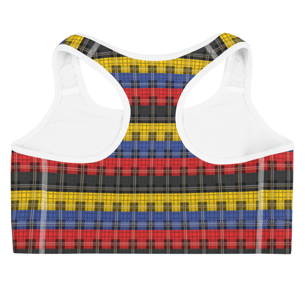 Poly Plaid Sports bra