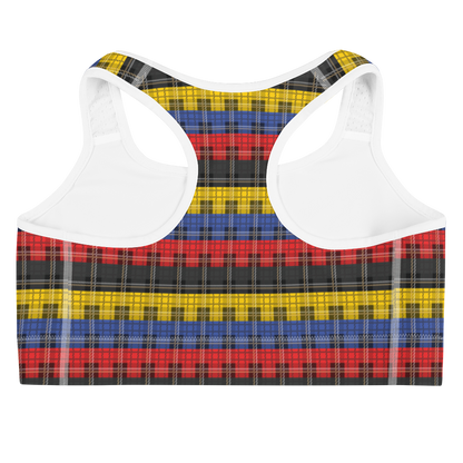 Poly Plaid Sports bra