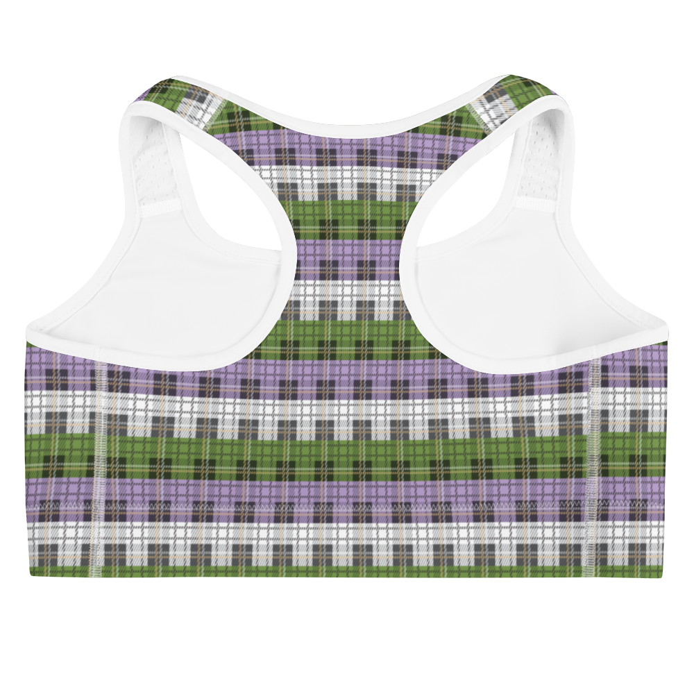 Genderqueer Plaid Sports bra