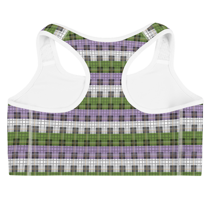 Genderqueer Plaid Sports bra