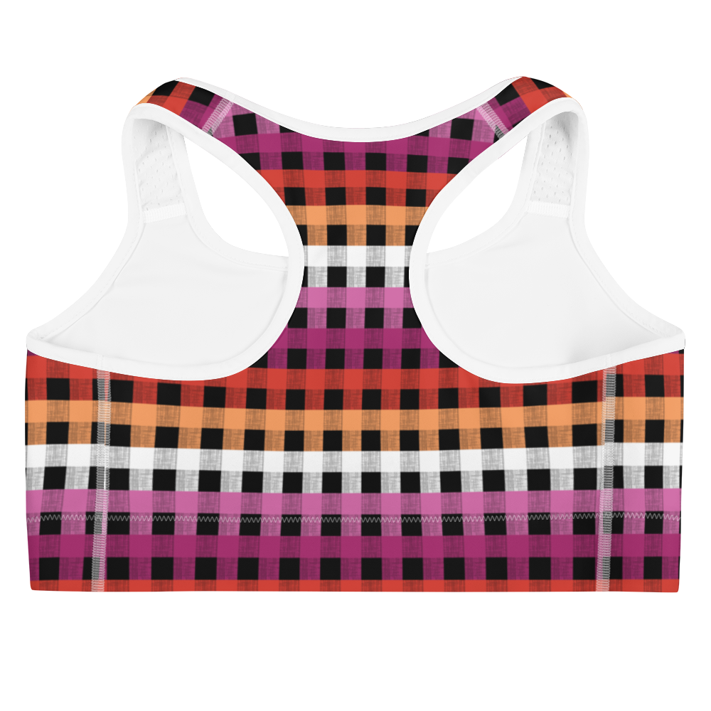 Lesbian Flannel Sports bra