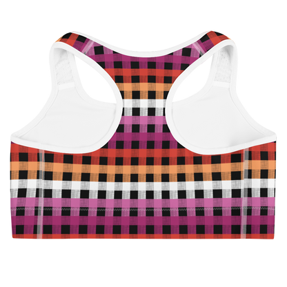 Lesbian Flannel Sports bra