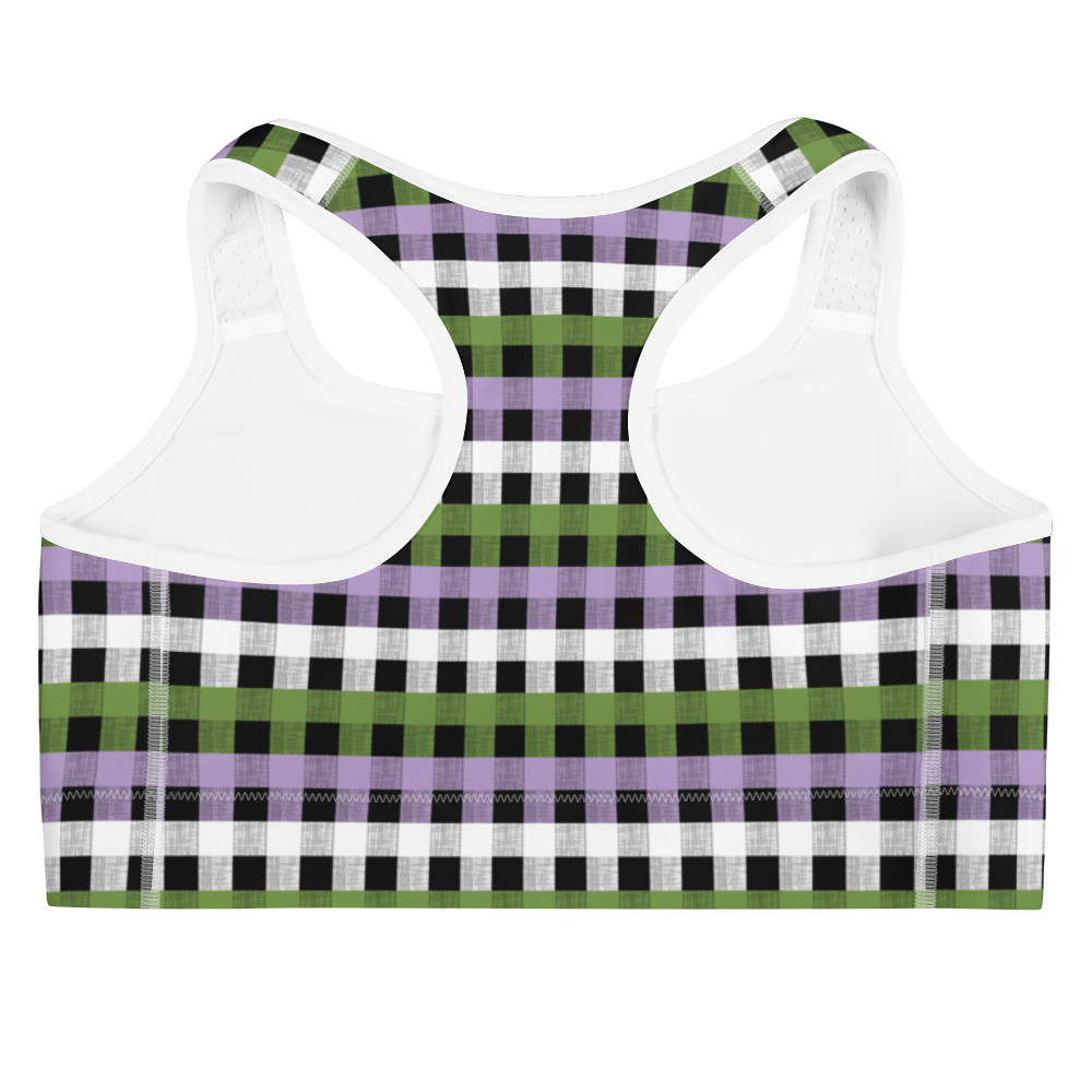 Genderqueer Flannel Sports bra