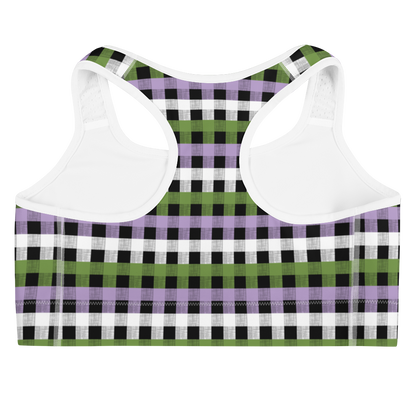 Genderqueer Flannel Sports bra