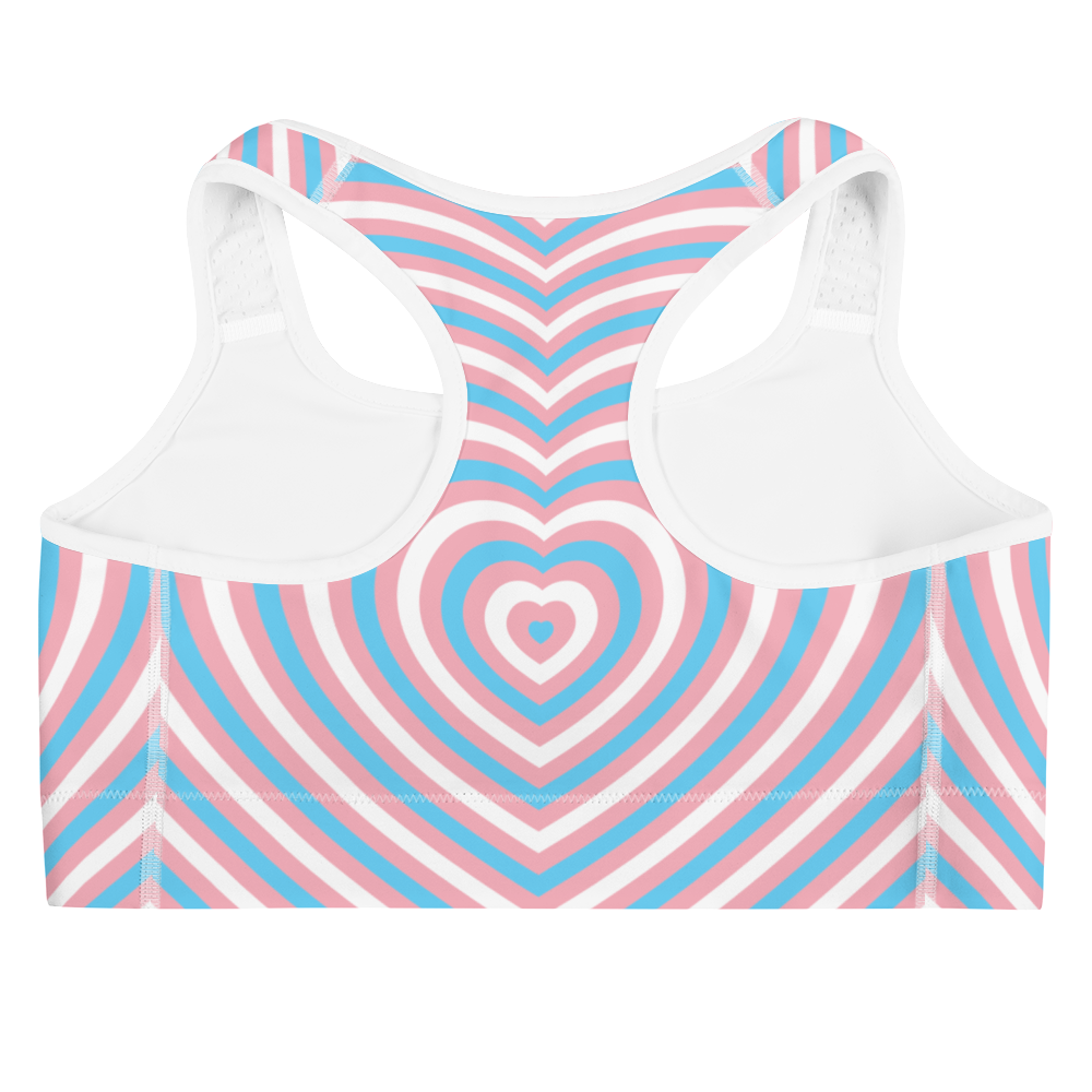 Trans Hearts Sports bra