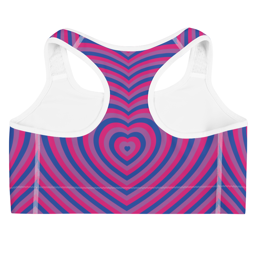 Bi Hearts Sports bra