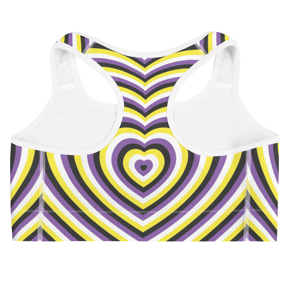 Enby Hearts Sports bra