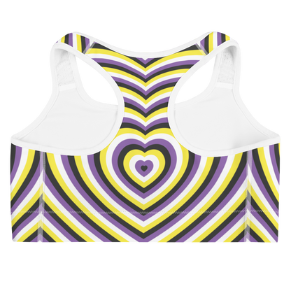 Enby Hearts Sports bra