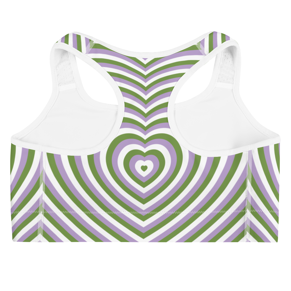 Genderqueer Hearts Sports bra