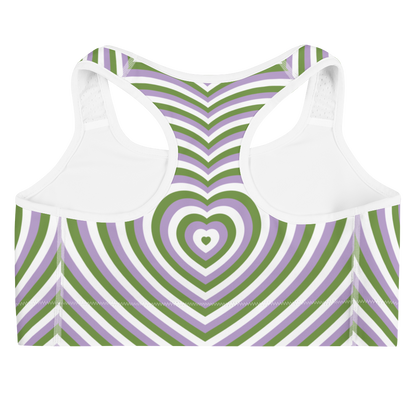 Genderqueer Hearts Sports bra