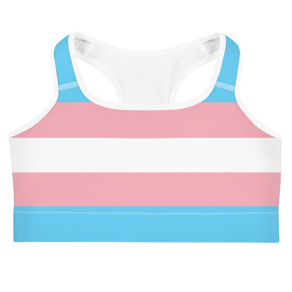 Trans Pride Flag Sports bra