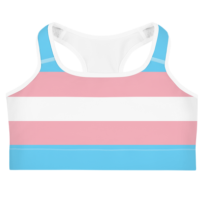 Trans Pride Flag Sports bra