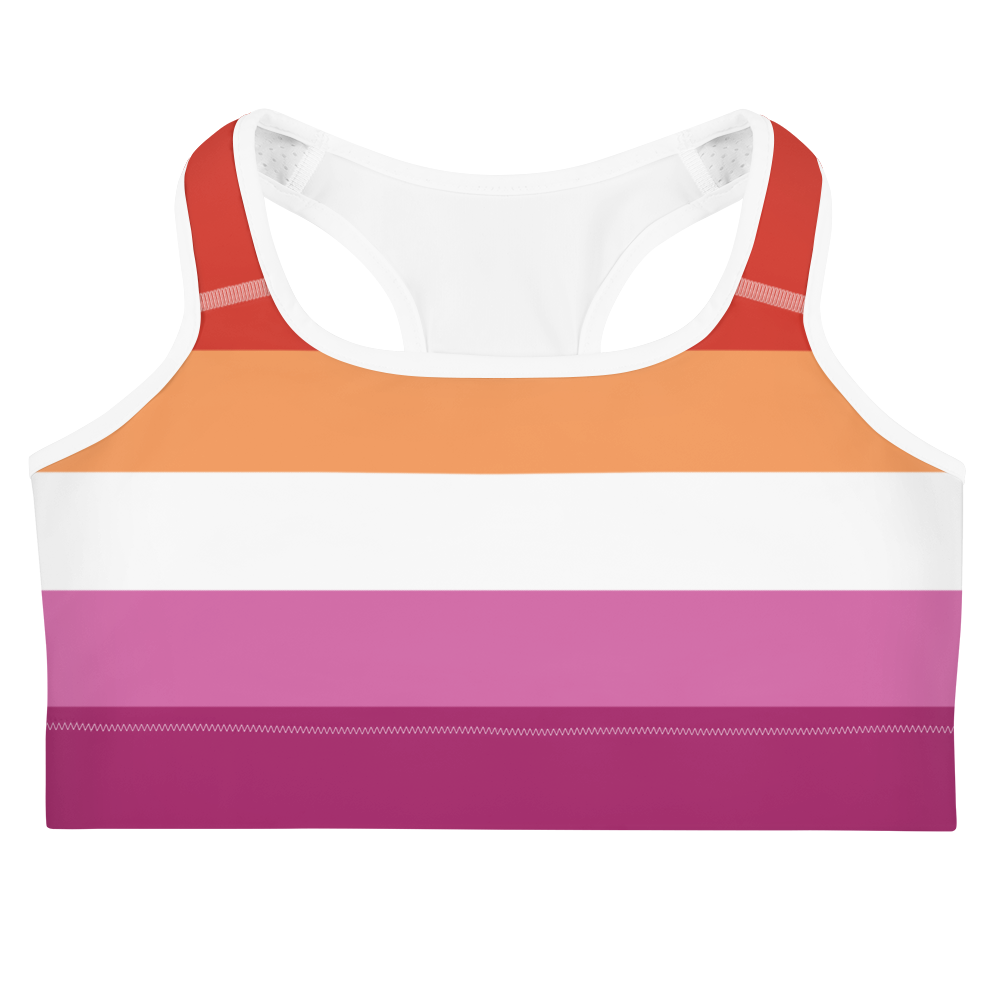 Lesbian Pride Flag Sports bra