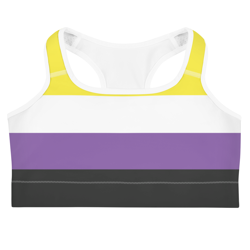 Enby Pride Flag Sports bra