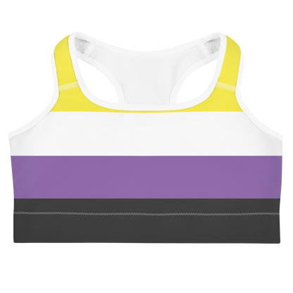 Enby Pride Flag Sports bra