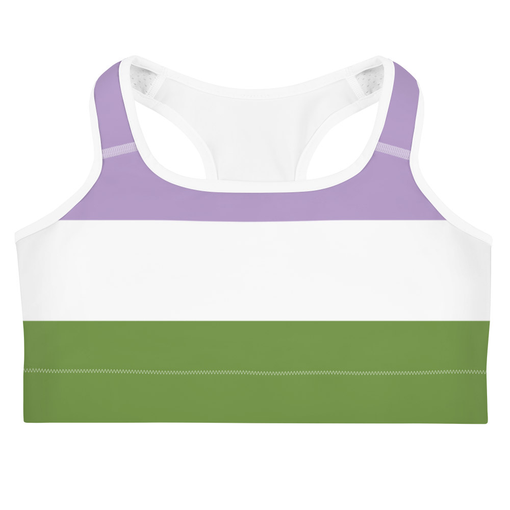 Genderqueer Pride Flag Sports bra