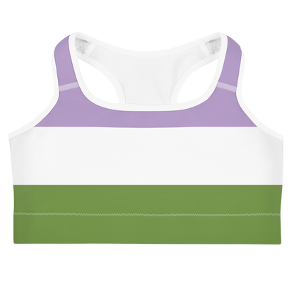 Genderqueer Pride Flag Sports bra