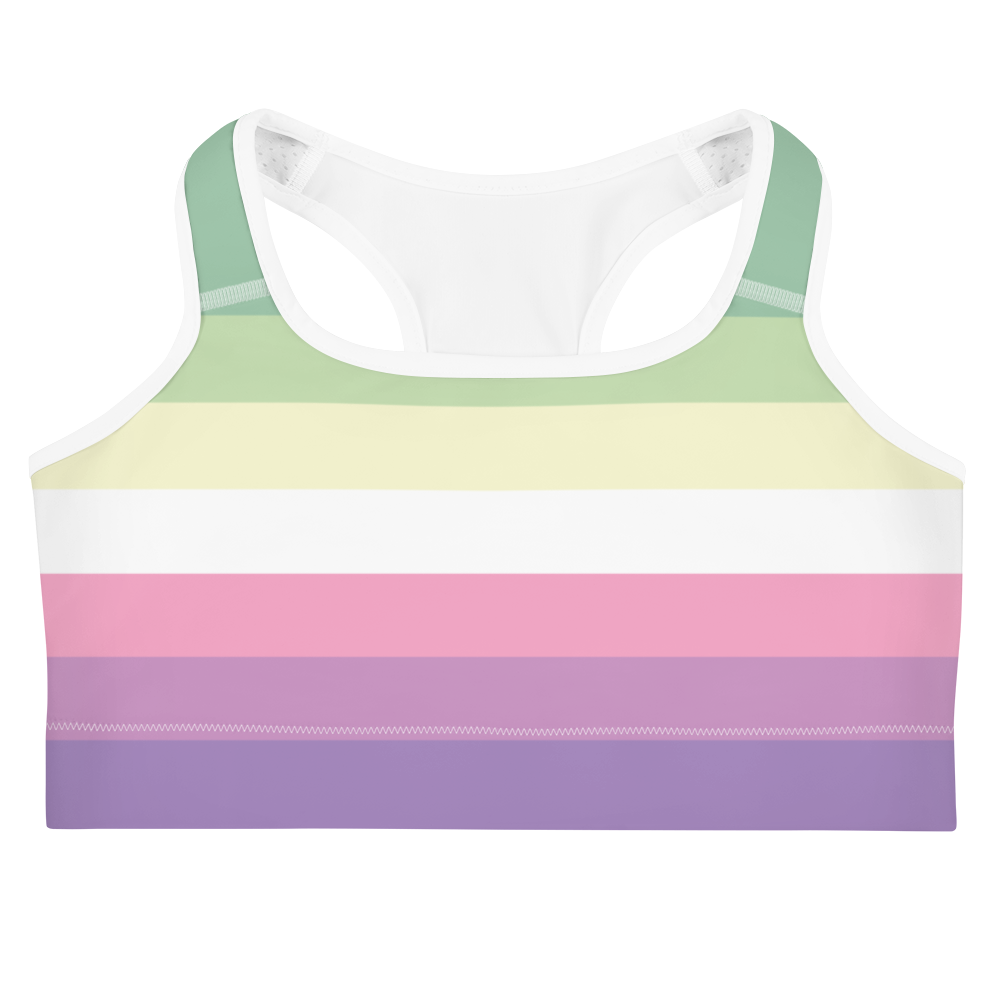 Genderfae Pride Flag Sports bra