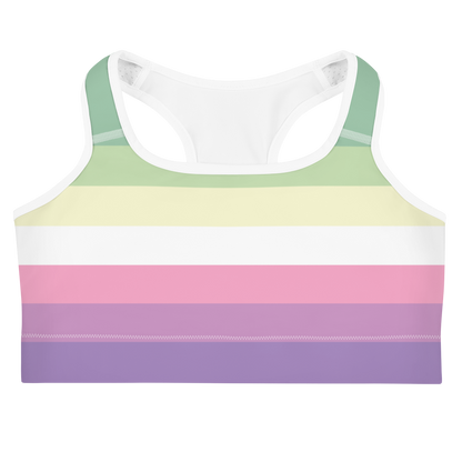 Genderfae Pride Flag Sports bra