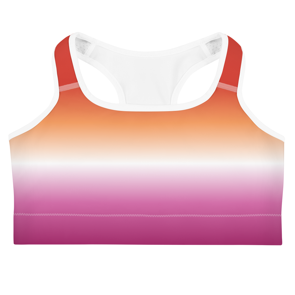 Lesbian Pride Gradient Sports bra