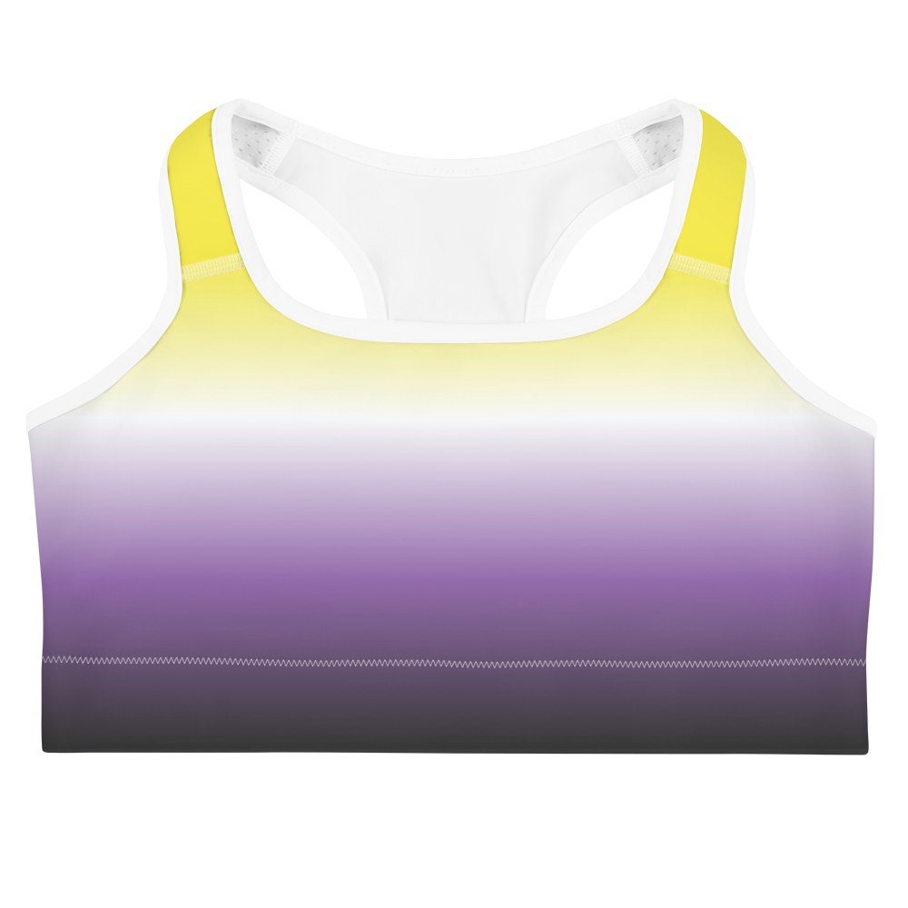 Enby Pride Gradient Sports bra