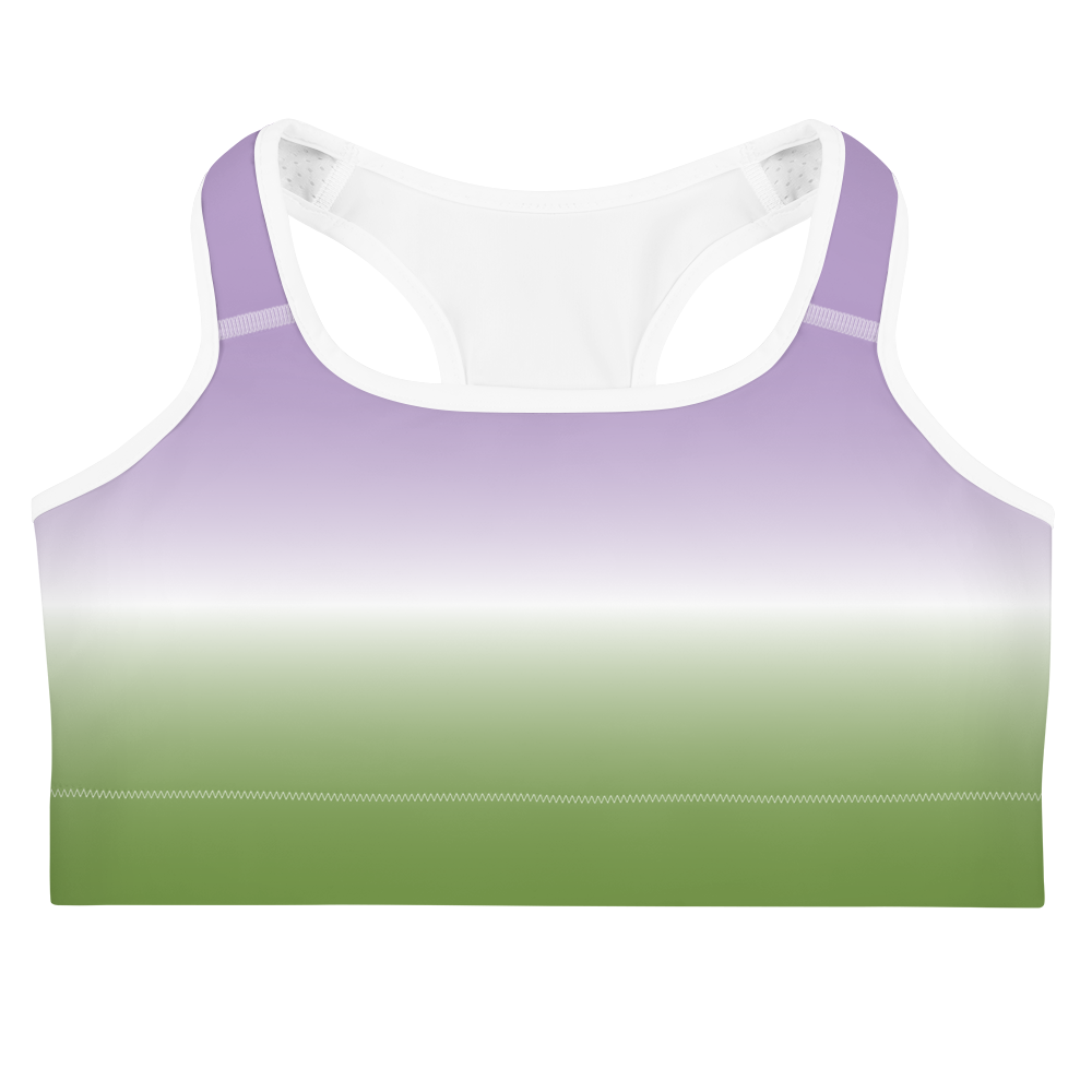 Genderqueer Pride Gradient Sports bra