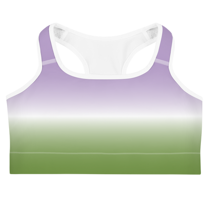 Genderqueer Pride Gradient Sports bra