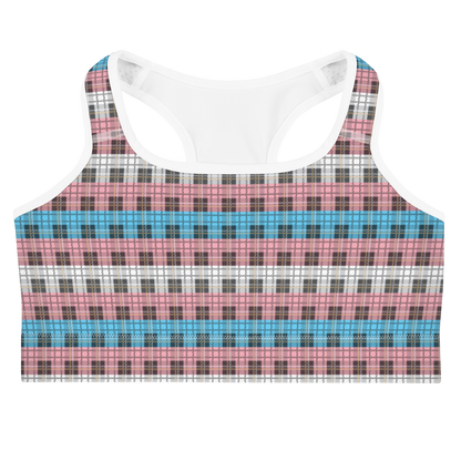 Trans Plaid Sports bra